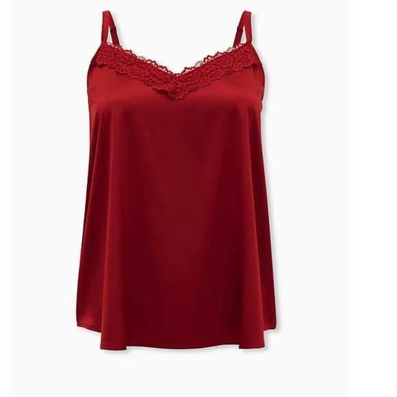 torrid Intimates & Sleepwear Torrid Nwt Red Lace Satin Sleep Short